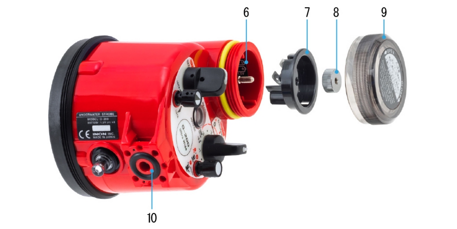 Nomenclature of D-200 (bottom view)